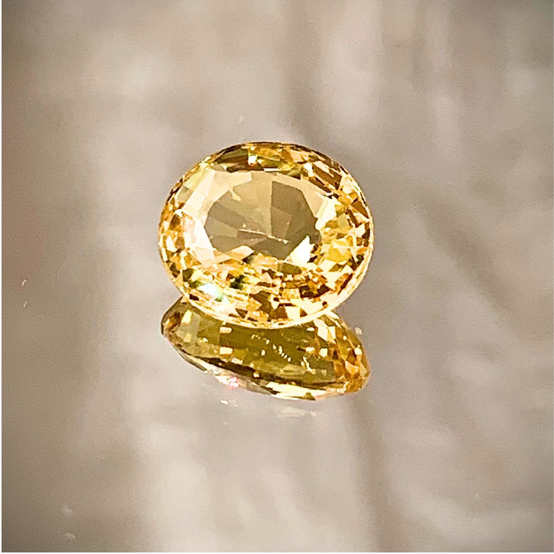 Natural Yellow Sapphire – 3.87 Carat (Certified) | Astrogems India