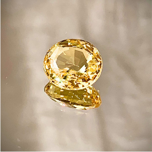 Natural Yellow Sapphire – 3.87 Carat (Certified) | Astrogems India