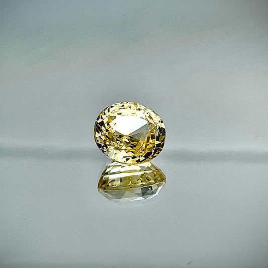 Natural Yellow Sapphire – 4.09 Carat (Certified) | Astrogems India